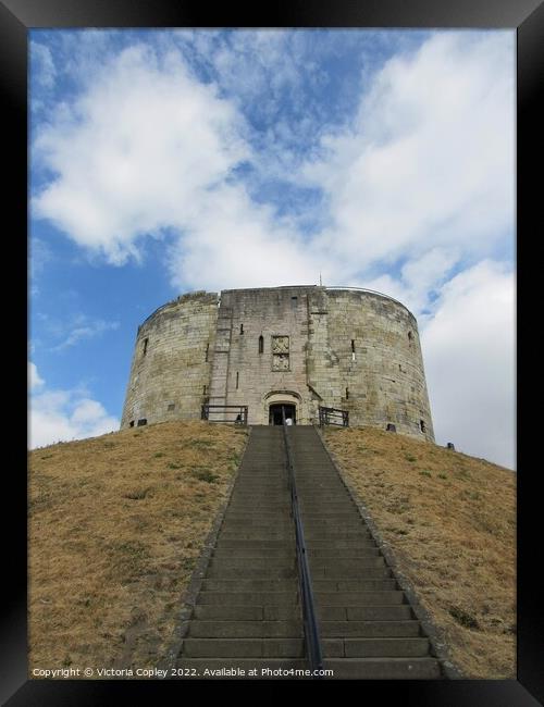 Clifford's Tower Framed Print by Victoria Copley