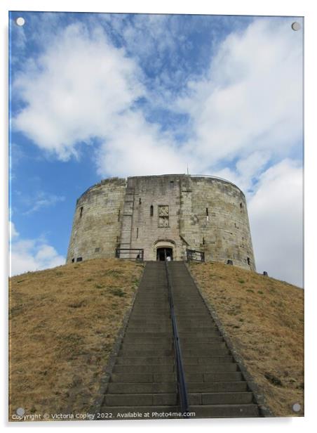 Clifford's Tower Acrylic by Victoria Copley