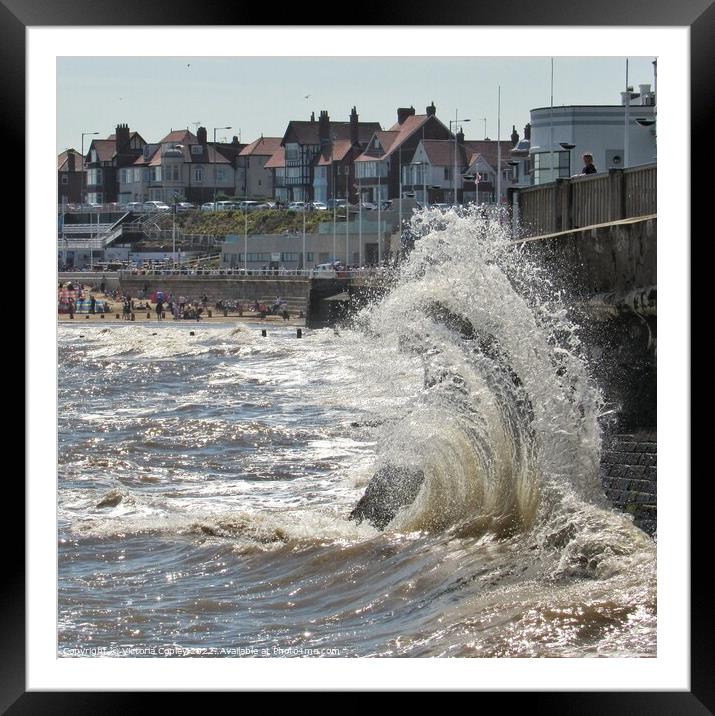 Stormy Bridlington Framed Mounted Print by Victoria Copley