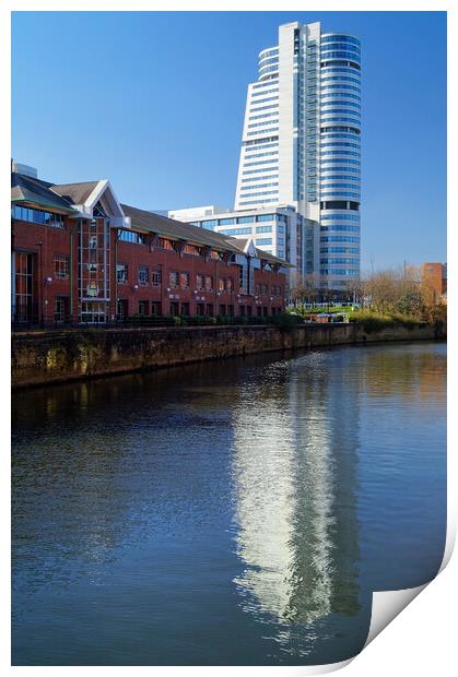 Bridgewater Place and River Aire in Leeds  Print by Darren Galpin