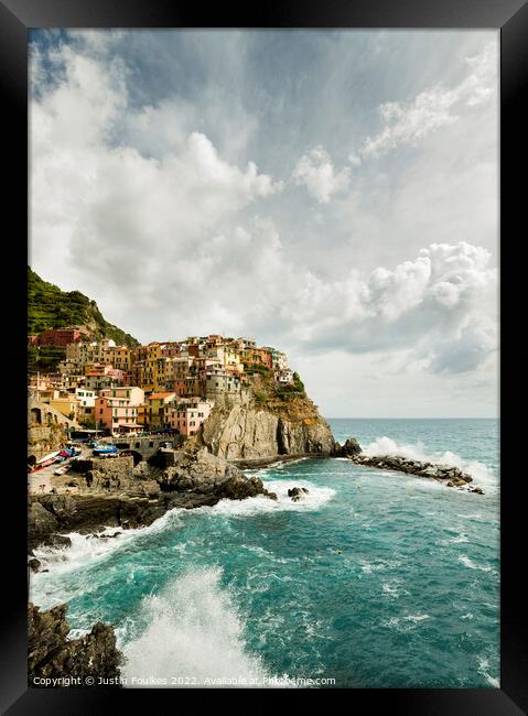 Manarola, Cinque Terre, Italy Framed Print by Justin Foulkes