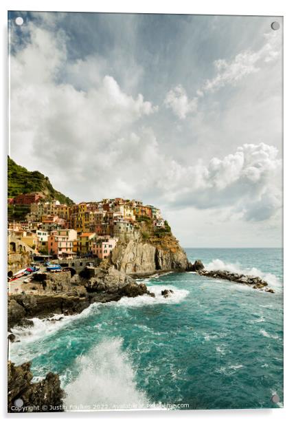 Manarola, Cinque Terre, Italy Acrylic by Justin Foulkes