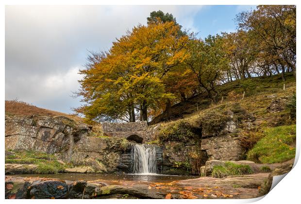 Golden colours at Three Shires Head Print by Jason Wells