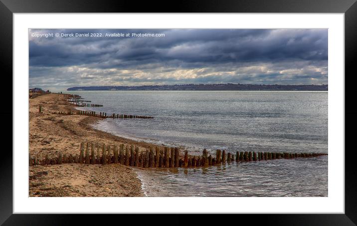 Serenity by the Solent Framed Mounted Print by Derek Daniel