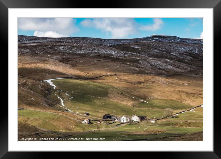 Marshes Gill Farm, Harwood, Teesdale Framed Mounted Print by Richard Laidler