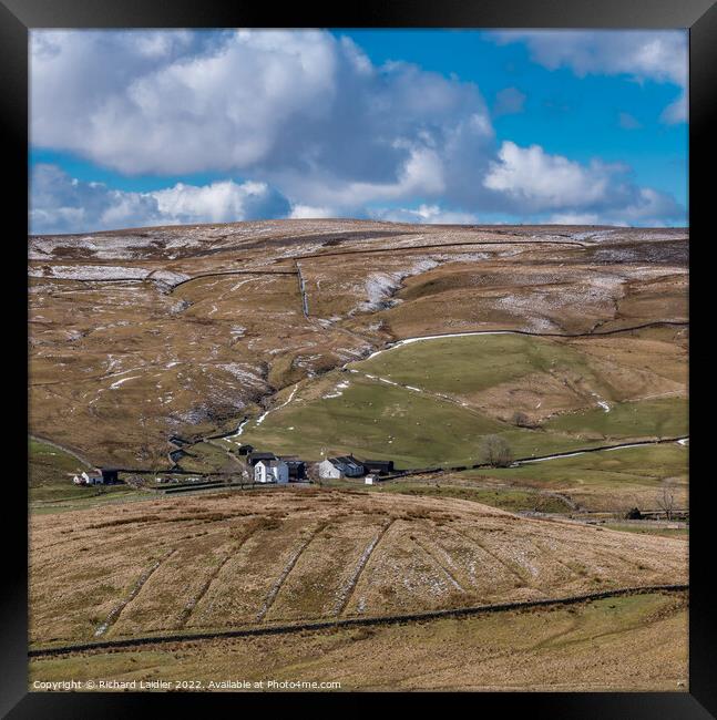 Marshes Gill Farm, Harwood, Teesdale (2) Framed Print by Richard Laidler