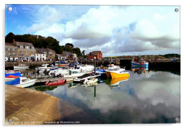 Padstow, Cornwall. Acrylic by john hill