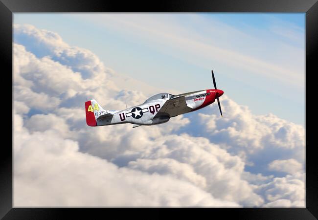 P-51 Mustang Sparky Framed Print by J Biggadike