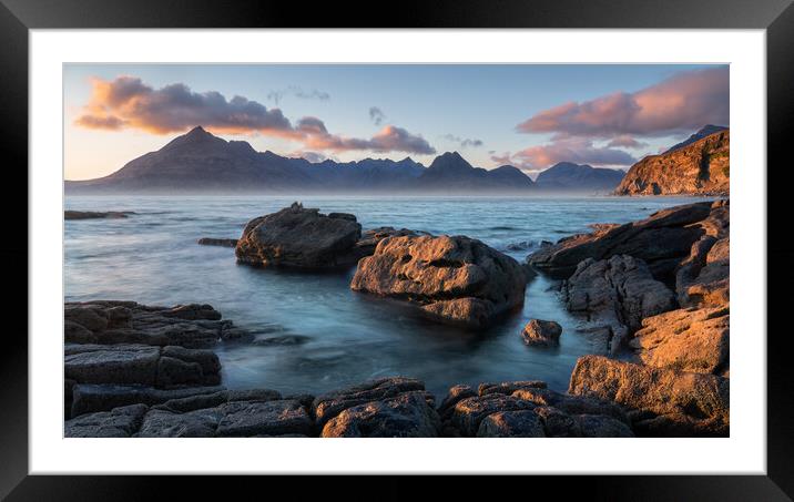Sunset on the Black Cuillin Framed Mounted Print by Anthony McGeever