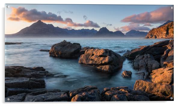 Sunset on the Black Cuillin Acrylic by Anthony McGeever