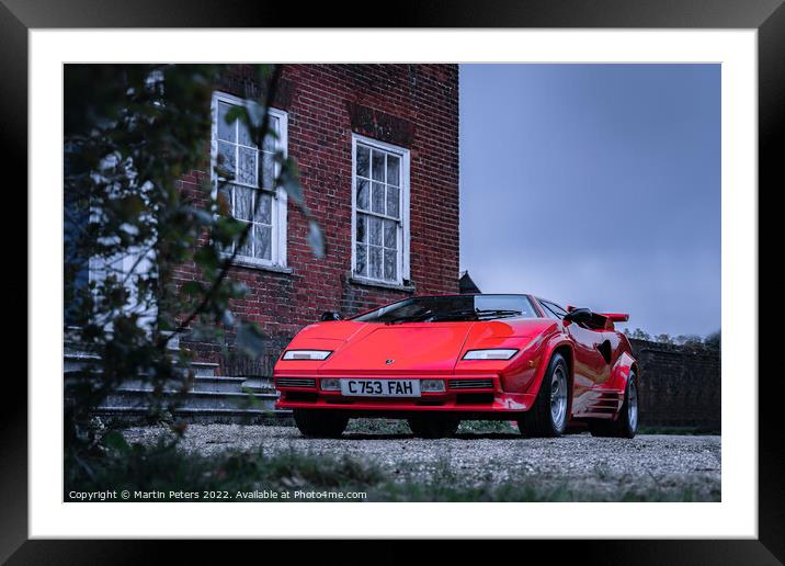 Lamborghini Countach  Framed Mounted Print by Martin Yiannoullou