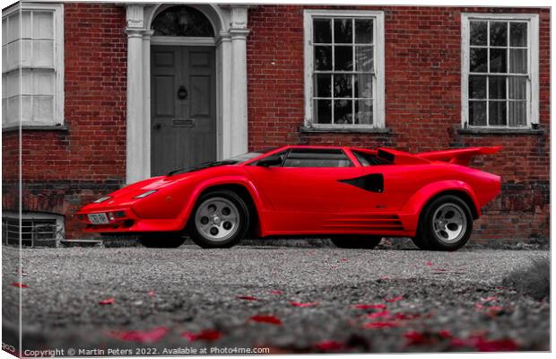 Red Hot Supercar Canvas Print by Martin Yiannoullou