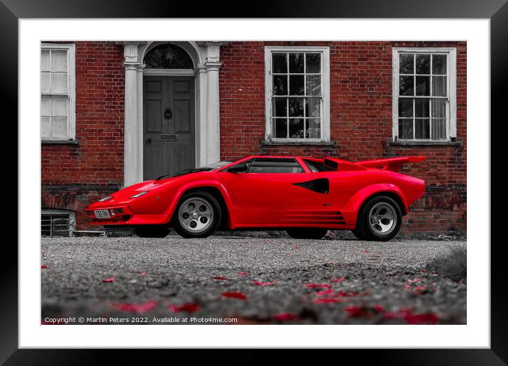 Red Hot Supercar Framed Mounted Print by Martin Yiannoullou
