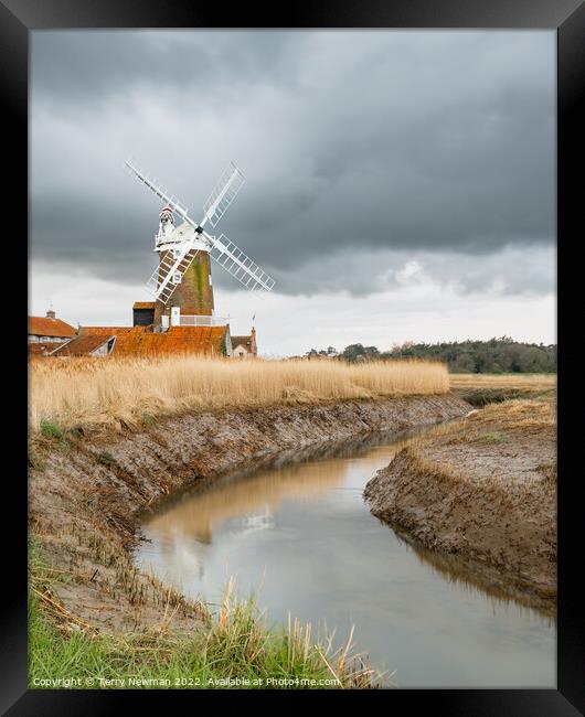 Majestic Cley Windmill on a Winter Morning Framed Print by Terry Newman