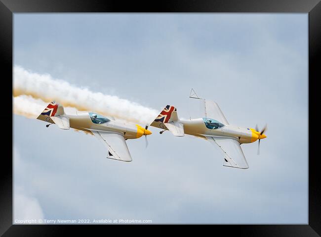 Sky Duel Framed Print by Terry Newman