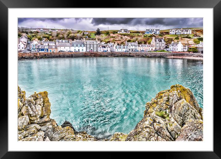 Portpatrick Town View Framed Mounted Print by Valerie Paterson