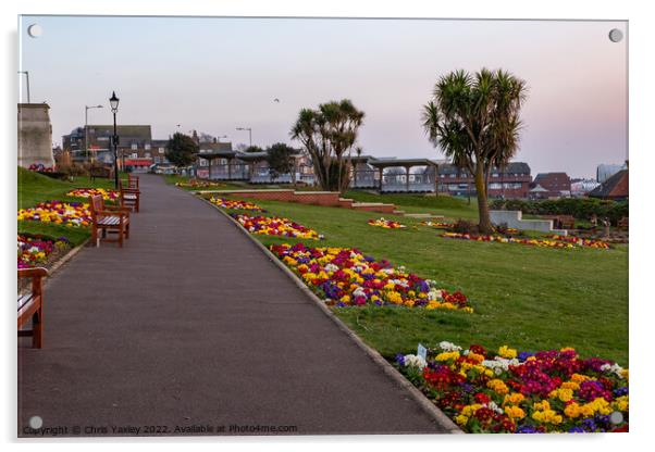 Esplanade Gardens, Hunstanton Acrylic by Chris Yaxley