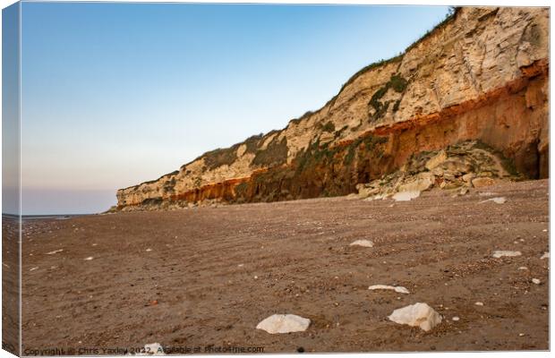 North Norfolk Red & White cliffs Canvas Print by Chris Yaxley