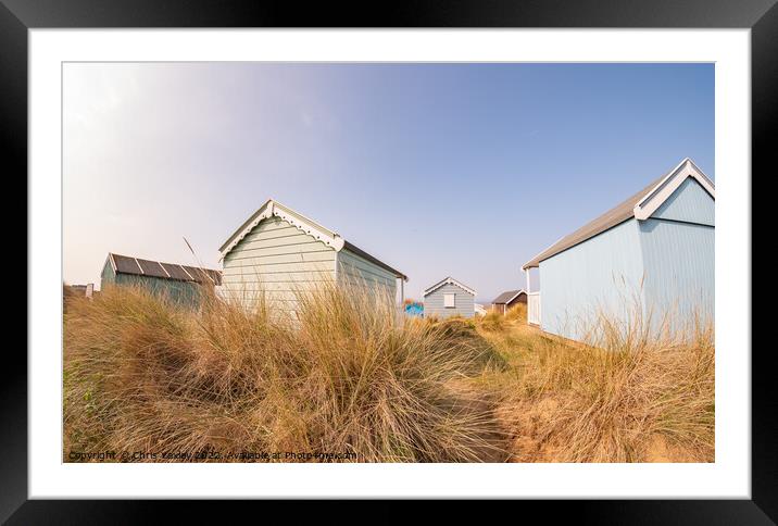 Norfolk beach huts Framed Mounted Print by Chris Yaxley