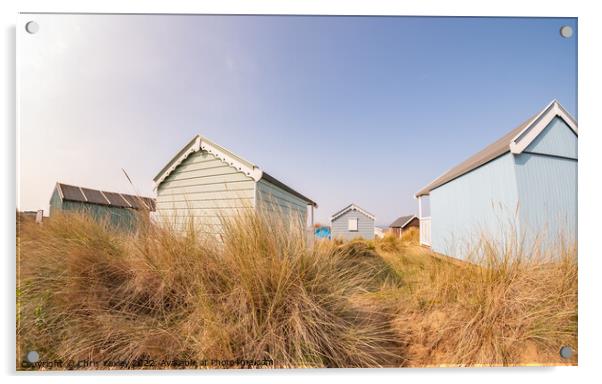 Norfolk beach huts Acrylic by Chris Yaxley
