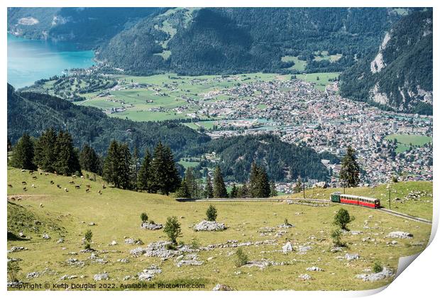 Widerswil to Schynige Platte Railway, Switzerland Print by Keith Douglas