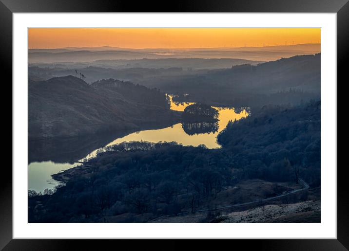 Loch Trool Sunset Framed Mounted Print by Derek Beattie