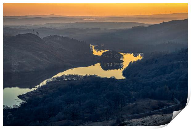 Loch Trool Sunset Print by Derek Beattie