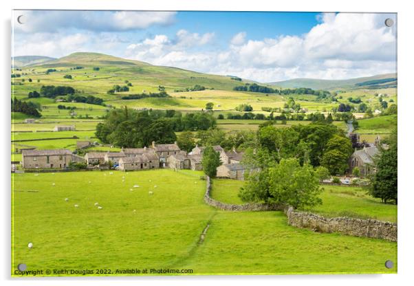 Hardraw near Hawes, Wensleydale, North Yorkshire Acrylic by Keith Douglas