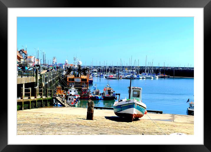 Harbor, Scarborough. Framed Mounted Print by john hill