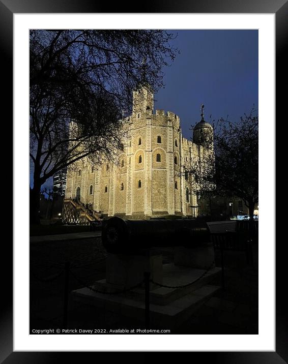 The Tower illuminated  Framed Mounted Print by Patrick Davey