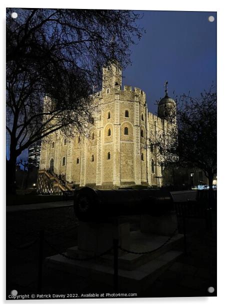 The Tower illuminated  Acrylic by Patrick Davey