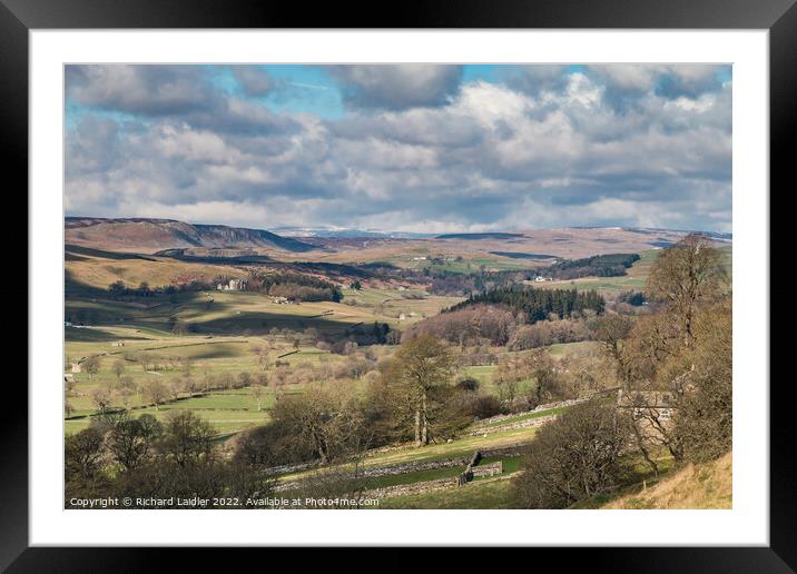 Upper Teesdale from Middle Side Framed Mounted Print by Richard Laidler