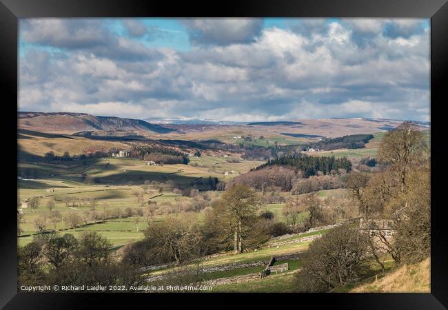 Upper Teesdale from Middle Side Framed Print by Richard Laidler