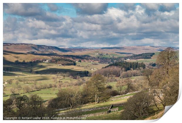 Upper Teesdale from Middle Side Print by Richard Laidler