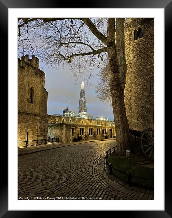 The shard from the the tower Framed Mounted Print by Patrick Davey