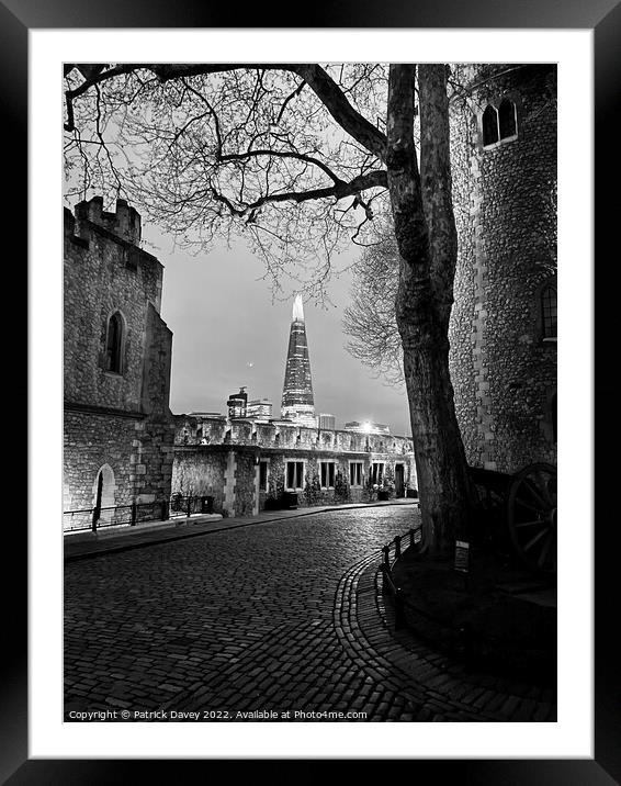 The shard monochrome  Framed Mounted Print by Patrick Davey