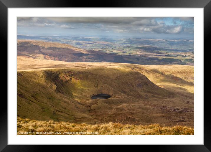 Llyn Cwm Llwch, Brecon Beacons Framed Mounted Print by Heidi Stewart