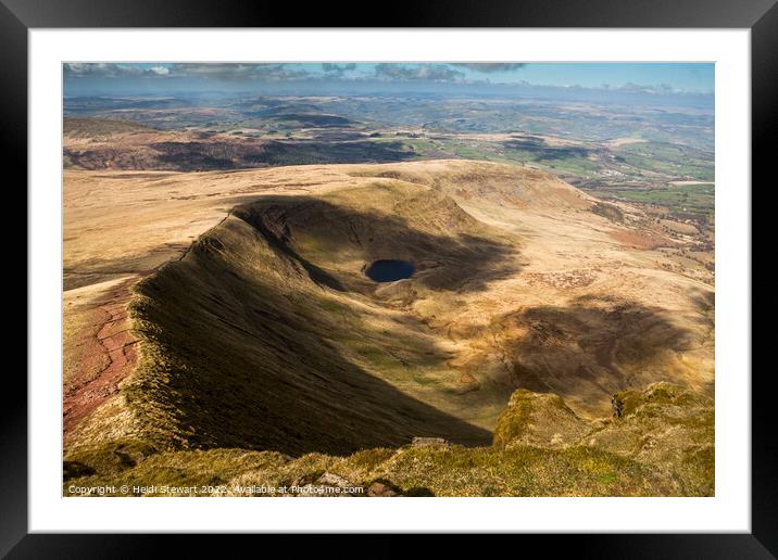 Llyn Cwm Llwch, Brecon Beacons Framed Mounted Print by Heidi Stewart