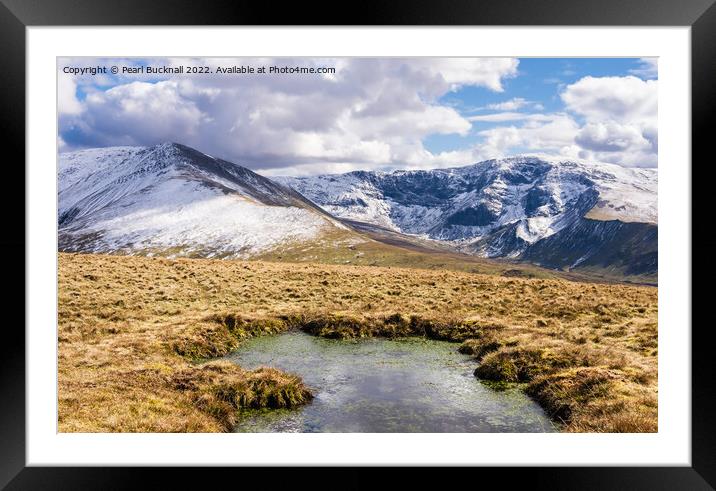 Carneddau Mountain Landscape Snowdonia Wales Framed Mounted Print by Pearl Bucknall