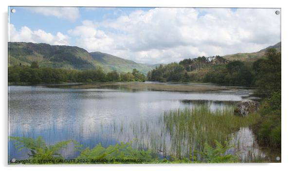 Loch Trool Scotland Acrylic by STEVEN CALCUTT