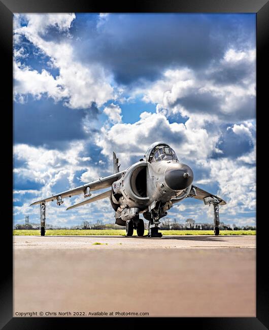 Sea Harrier FA.2 XZ439, Fly Navy! Framed Print by Chris North