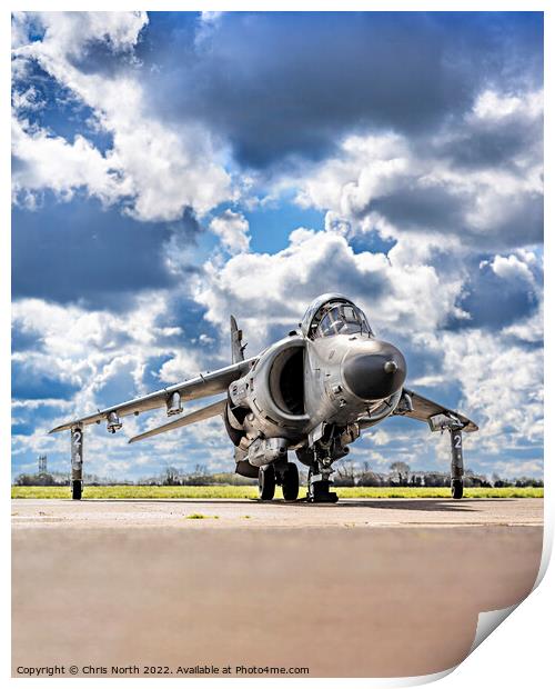 Sea Harrier FA.2 XZ439, Fly Navy! Print by Chris North