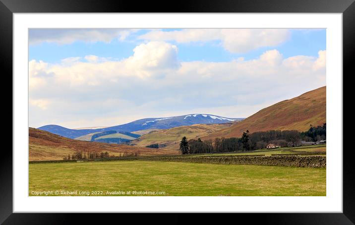 Springtime view in the Scottish borders Framed Mounted Print by Richard Long