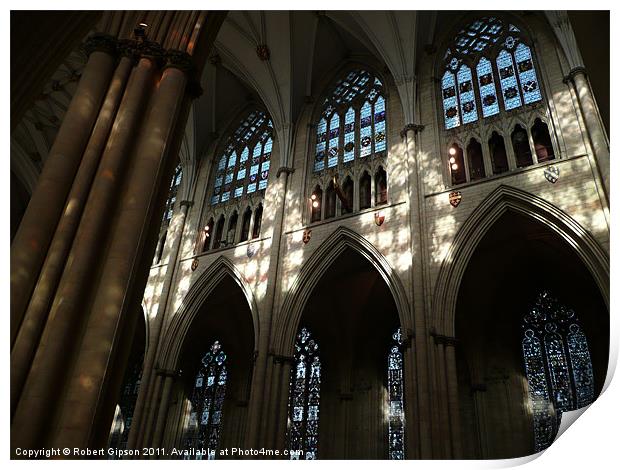 York Minster from The Inside. Print by Robert Gipson
