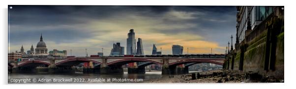 Waterloo Bridge at sunrise Acrylic by Adrian Brockwell