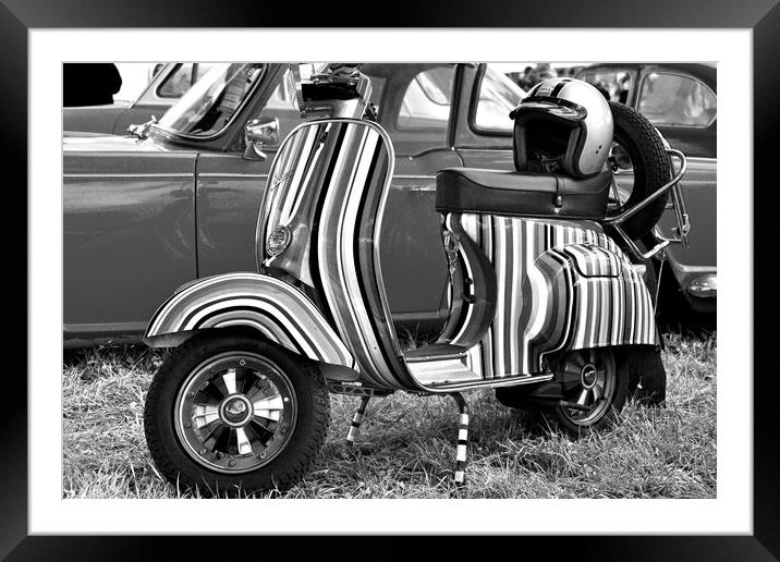 Vespa Piaggio Scooter Motorbike Framed Mounted Print by Andy Evans Photos