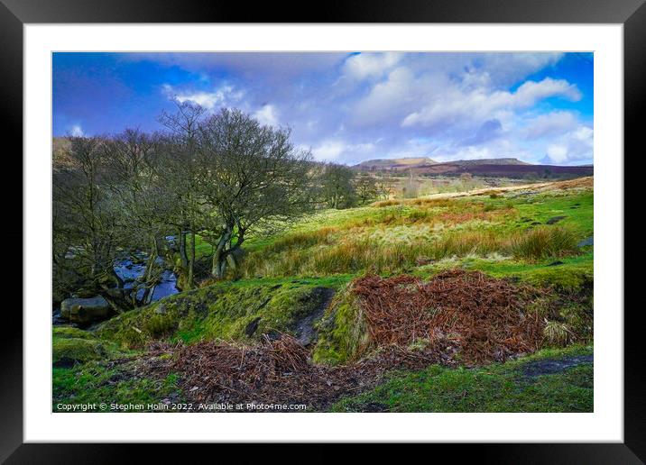 Padley Gorge Framed Mounted Print by Stephen Hollin
