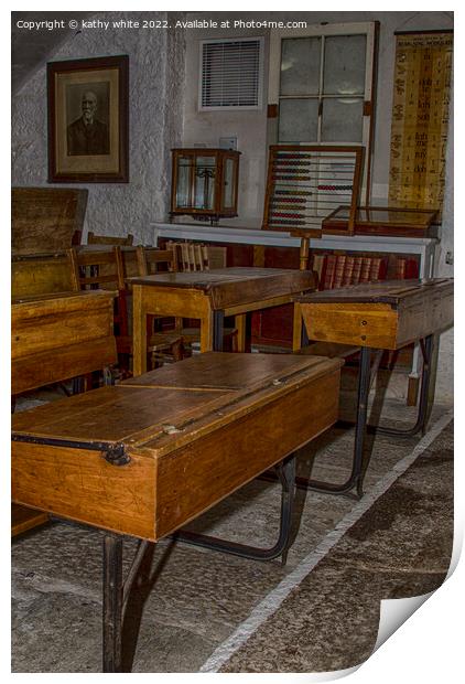 Old school room Print by kathy white