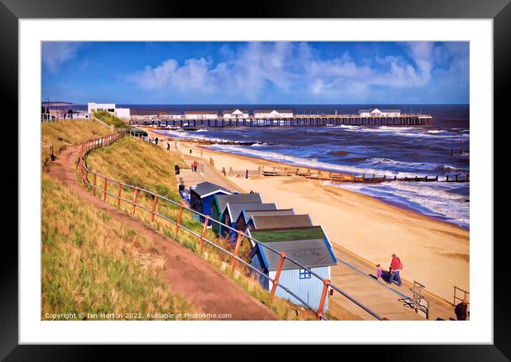 Southwold Seafront Framed Mounted Print by Ian Merton