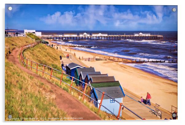 Southwold Seafront Acrylic by Ian Merton
